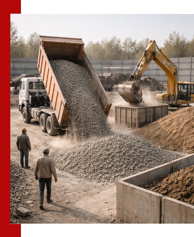 Доставка нерудных материалов с погрузкой и разгрузкой в Ачинске