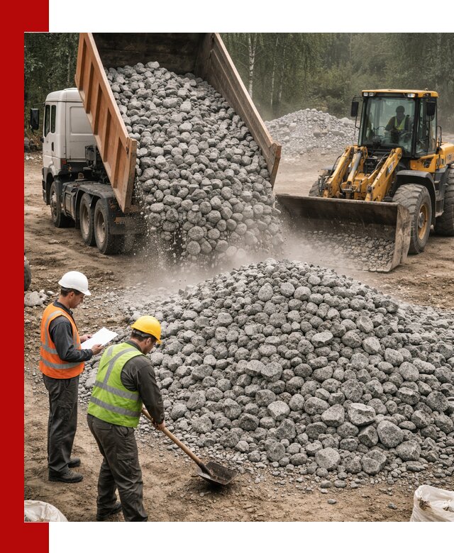 Гранитный щебень фракция 70-150 доставка в Ачинске