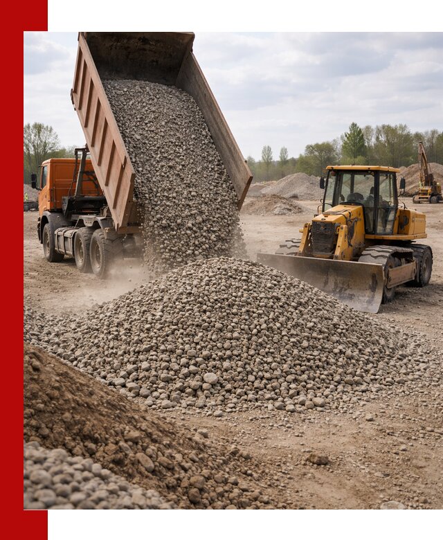 Доставка гравийного щебня фракции 40-70 в Ачинске