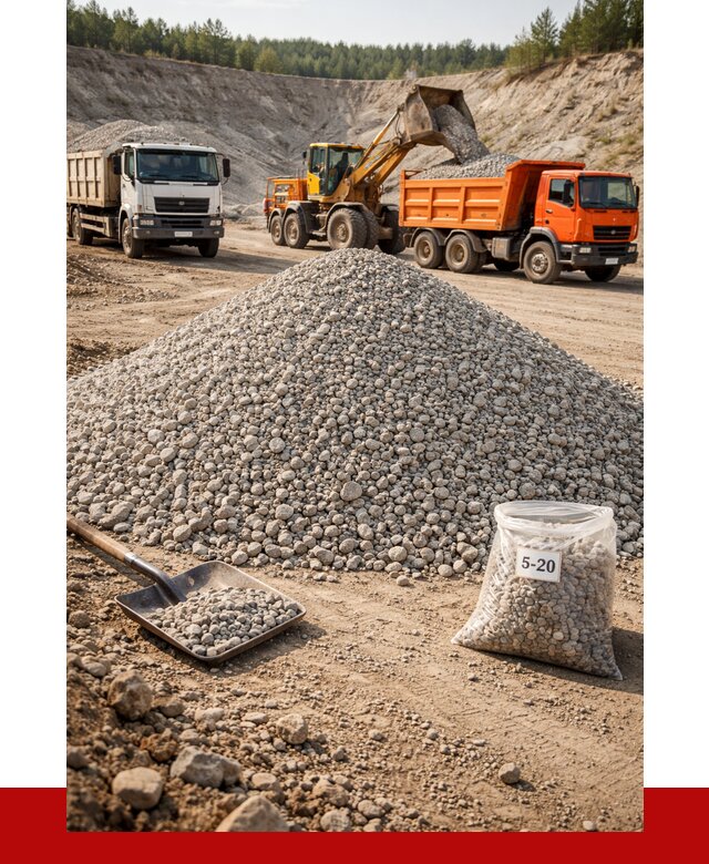 Доломитовый щебень фр. 5-20 в Ачинске от 4255 р. | ПРОНЕРУДЧнс