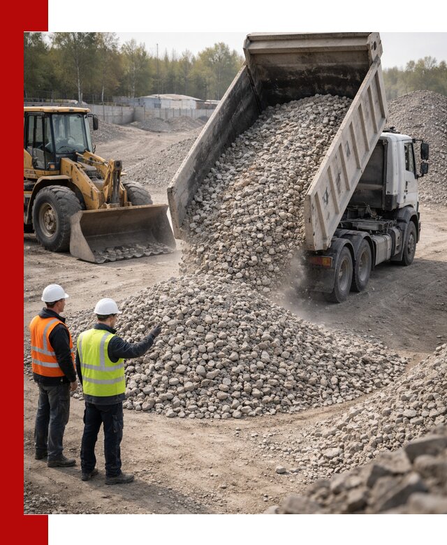 Вторичный щебень фракция 40–70 доставка в Ачинске