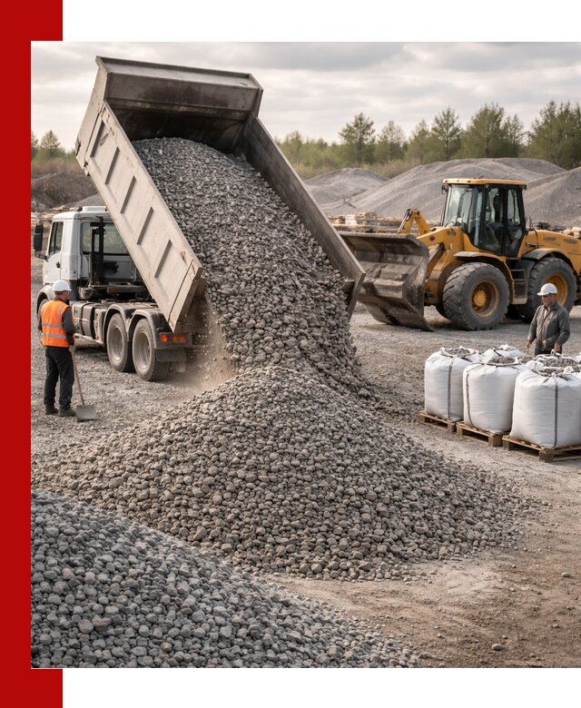 Бетонный щебень фракция 5–20 с доставкой в Ачинске