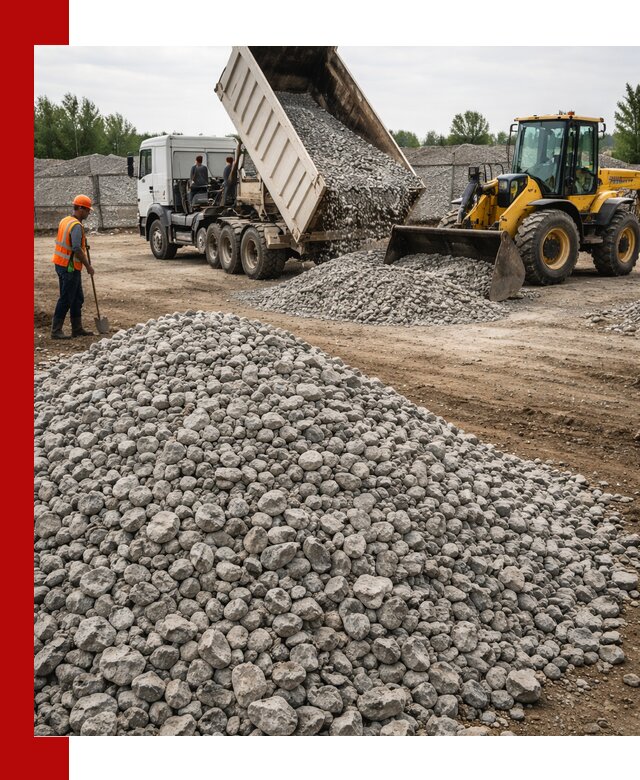 Доставка бетонного щебня фракции 40-70 в Ачинске