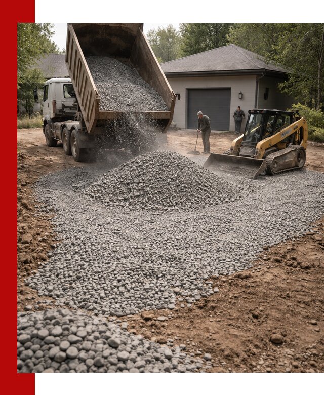 Щебень для парковки в Ачинске: доставка и укладка качественного материала