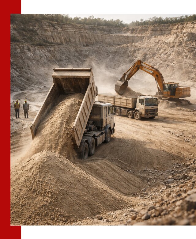 Карьерный песок навалом с доставкой в Ачинске