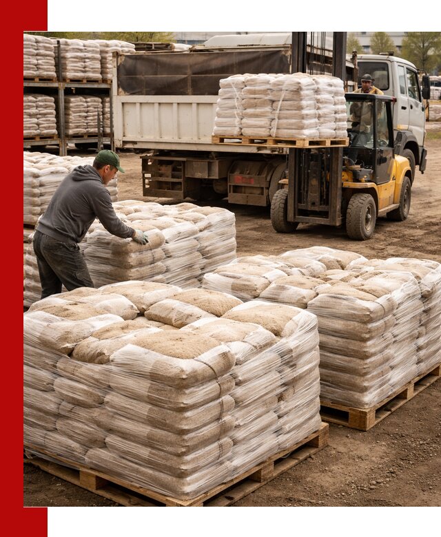 Карьерный песок в мешках с доставкой в Ачинске