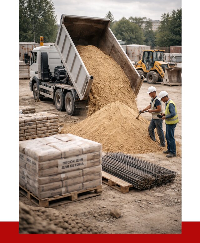 Песок для бетона в Ачинске от 2533 р. с доставкой, ПРОНЕРУДЧнс