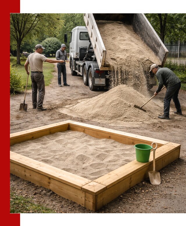 Песок для песочницы с доставкой в Ачинске недорого и чистый