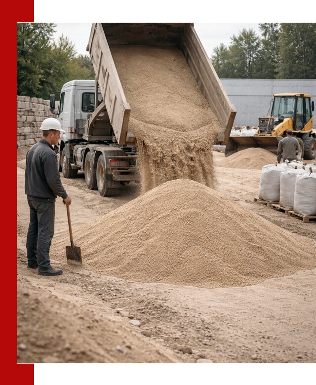Кварцевый песок фракция 0–3 мм с доставкой в Ачинске