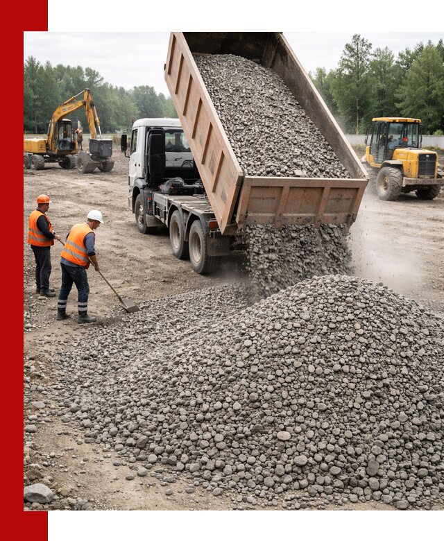 Доставка гравия фракции 40-70 в Ачинске оптом и в розницу