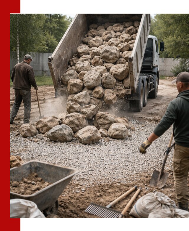 Доставка и укладка булыжника в Ачинске