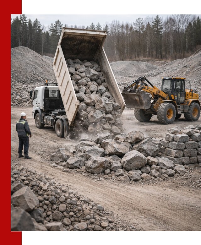 Доставка и продажа бутового гранитного камня в Ачинске