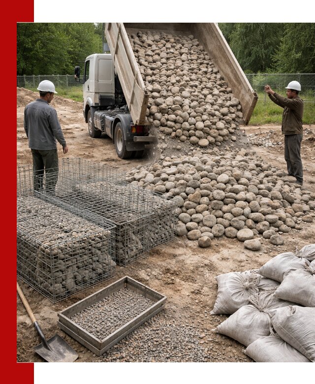 Камень для габионов фракция 70–151 в Ачинске