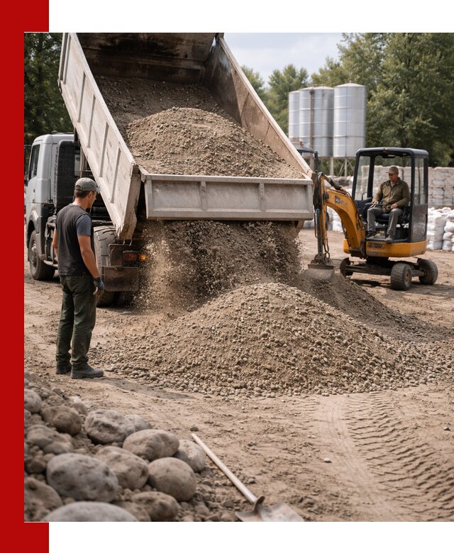 Доставка ПГС С3 в Ачинске самосвалами и миксерами
