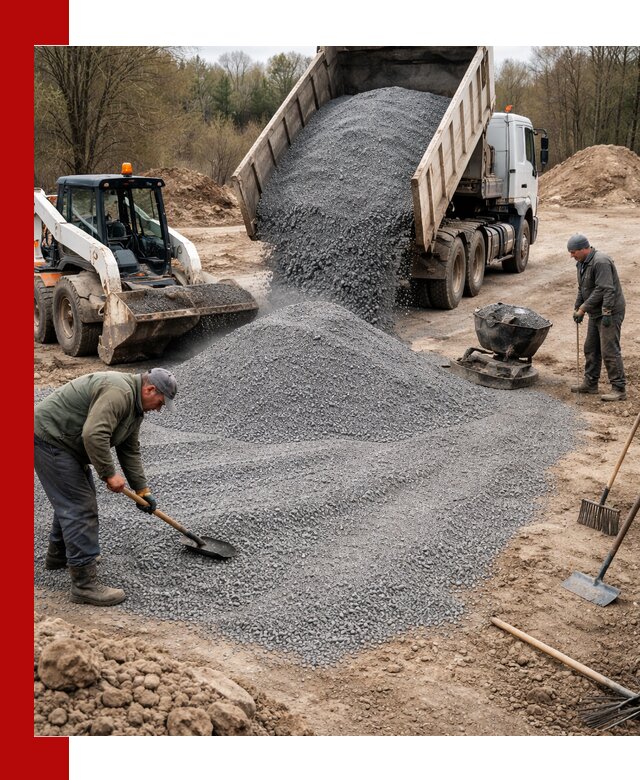 Отсев для подсыпки в Ачинске — доставка и подсыпка на участок