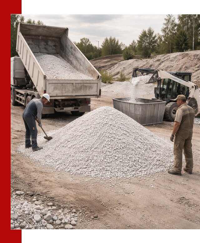 Доставка и продажа белой мраморной крошки в Ачинске