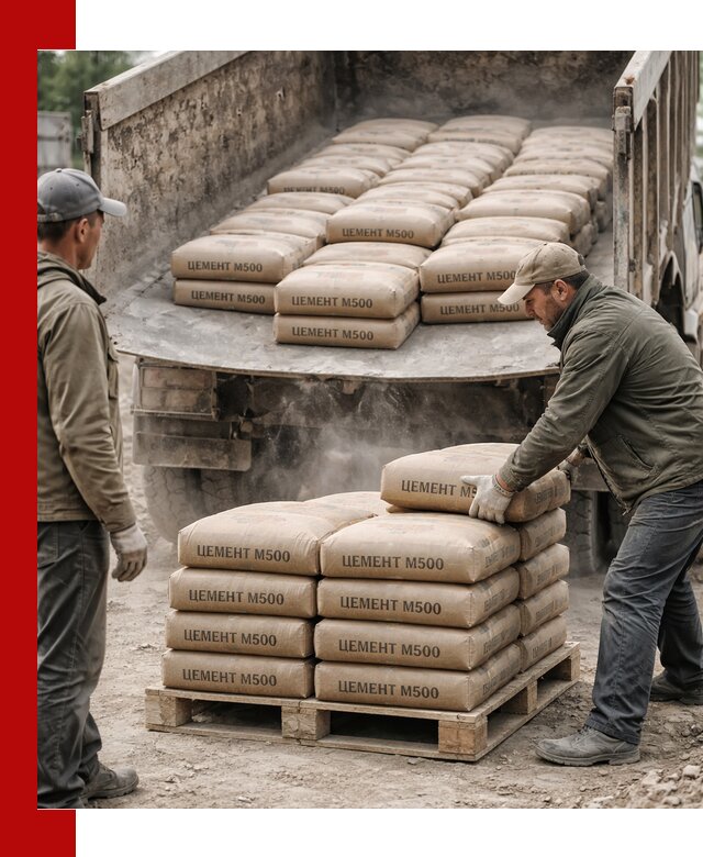 Цемент М500 с доставкой самосвалом в Ачинске