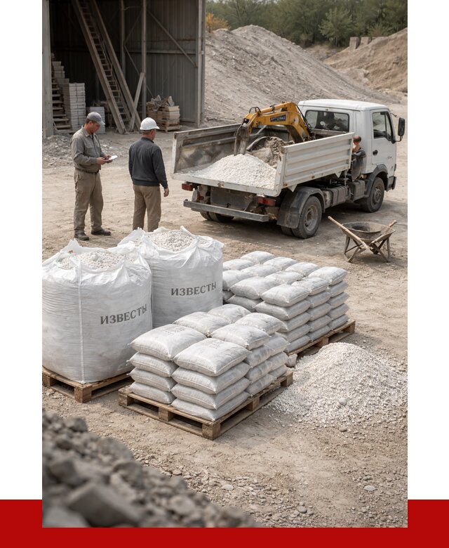 Известь строительная в Ачинске с доставкой от 4255 р. | ПРОНЕРУДЧнс