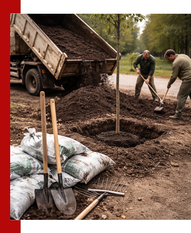 Грунт для посадки деревьев в Ачинске — доставка и подготовка почвы