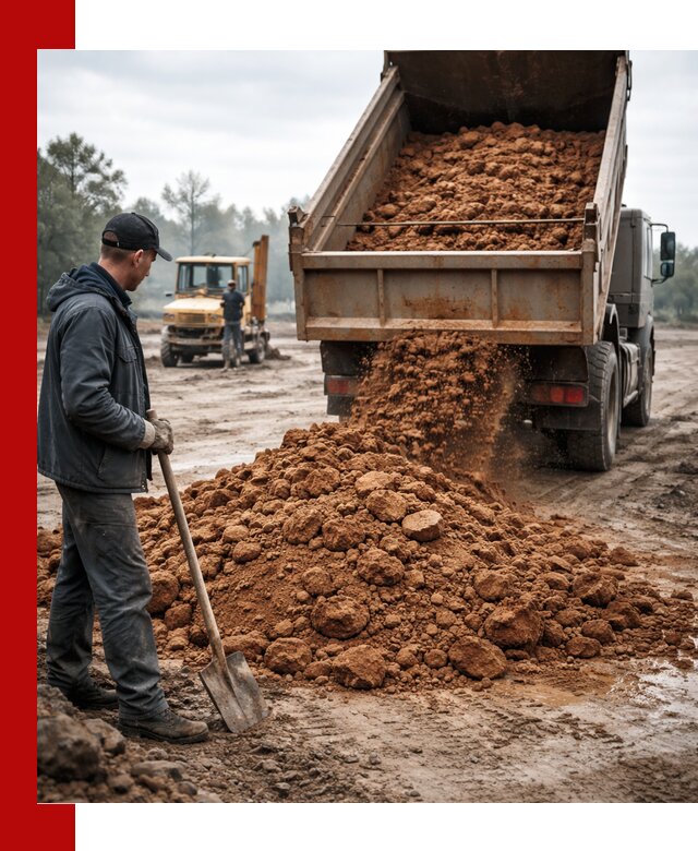 Глина для засыпки в Ачинске с доставкой самосвалами