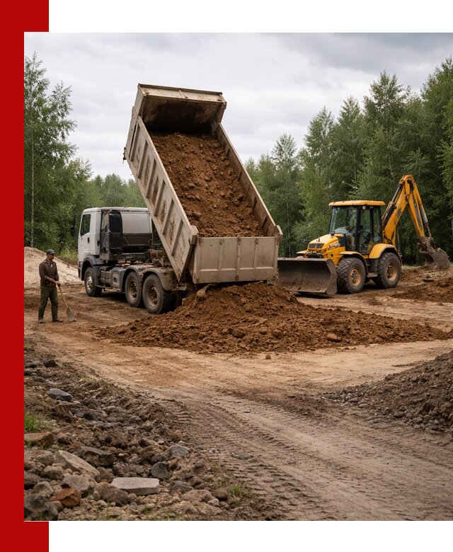 Доставка суглинка самосвалами в Ачинске подсыпка и планировка