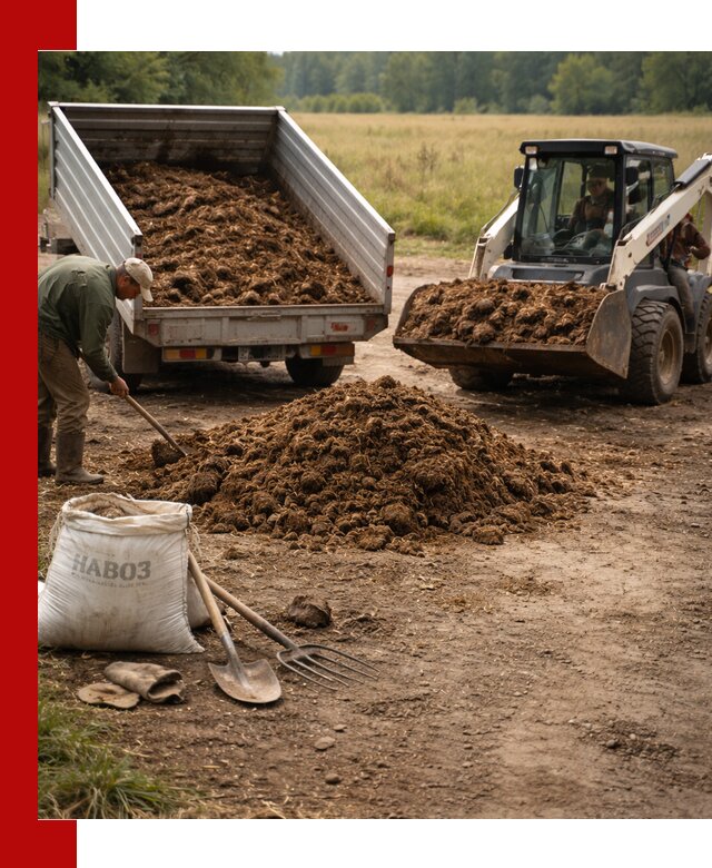 Доставка конского навоза в Ачинске с разгрузкой и доставкой на объект