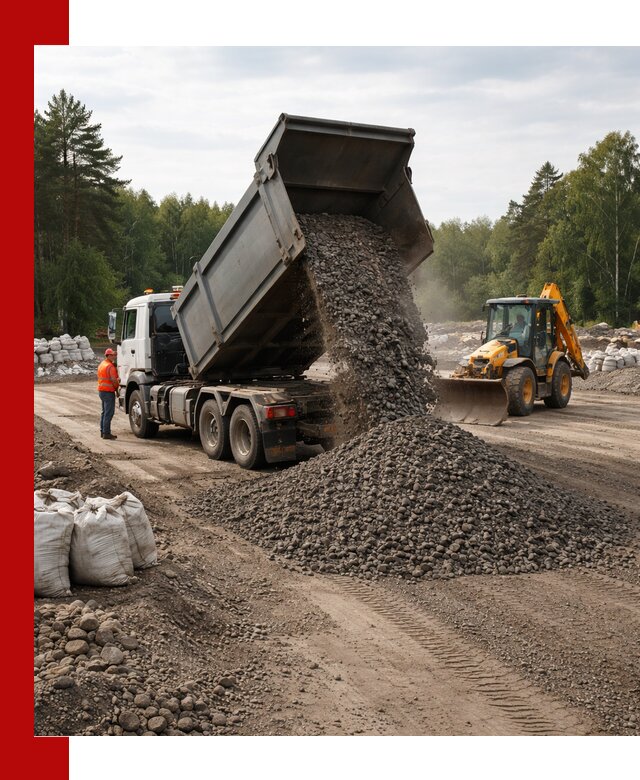 Доставка дробленого асфальта в Ачинске для дорожных работ