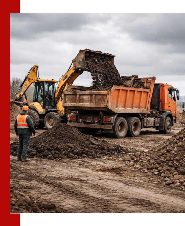 Вывоз грунта и строительного мусора в Ачинске грузовыми самосвалами