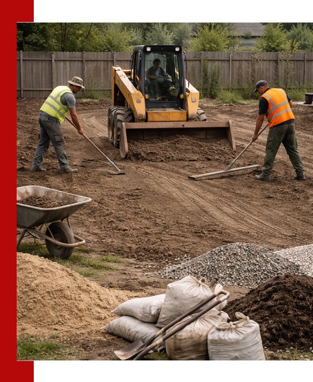 Выравнивание участка под строительство и благоустройство в Ачинске
